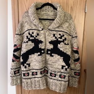 Cozy Beige Reindeer Sweater